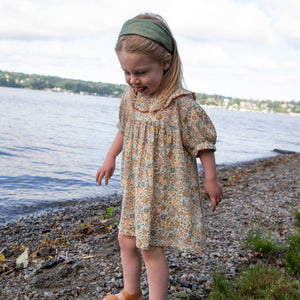 Toddler Dress with Ruffle Collar | Cottonfield Floral