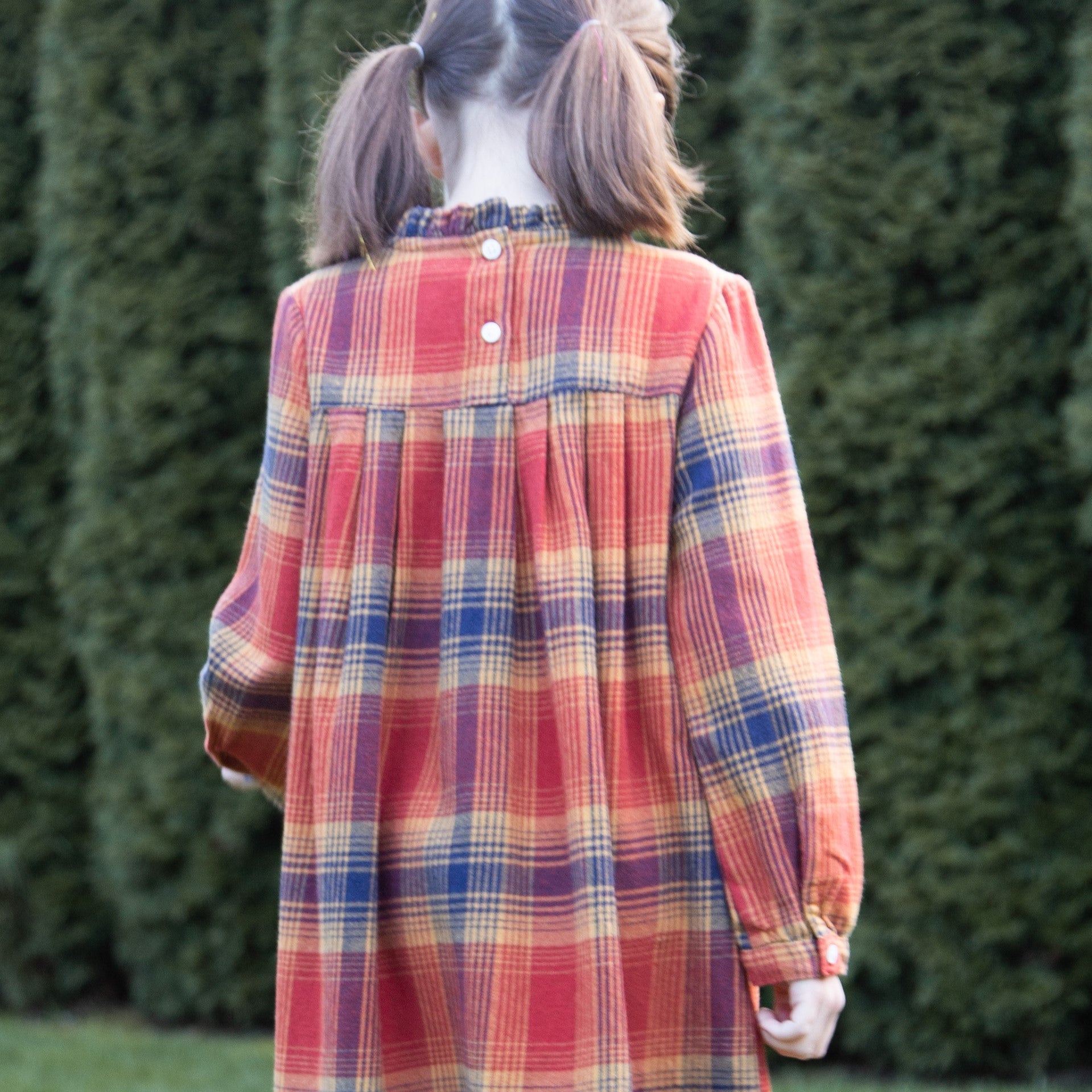 Beet World Girls' Long Sleeve Plaid Flannel Dress | Orange Check at Nordstrom, Size 18-24M Beet World Girls' Long Sleeve Plaid Flannel Dress | Orange Check at Nordstrom, Size 18-24M