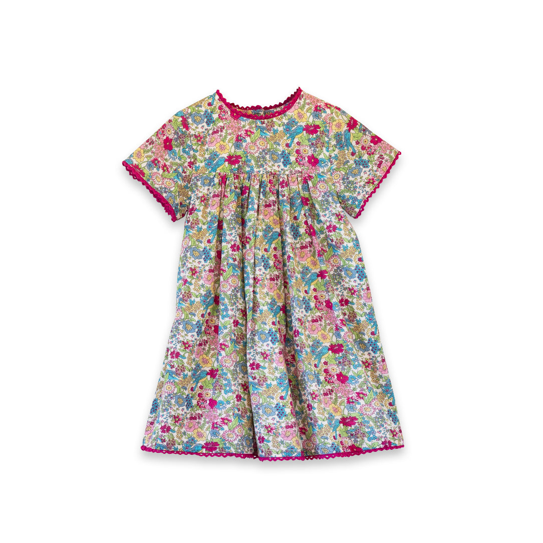 Girls Amy dress with Lace trim | Berry Grove