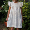 Girls Hannah Dress with Flutter Sleeves | Petit Floret