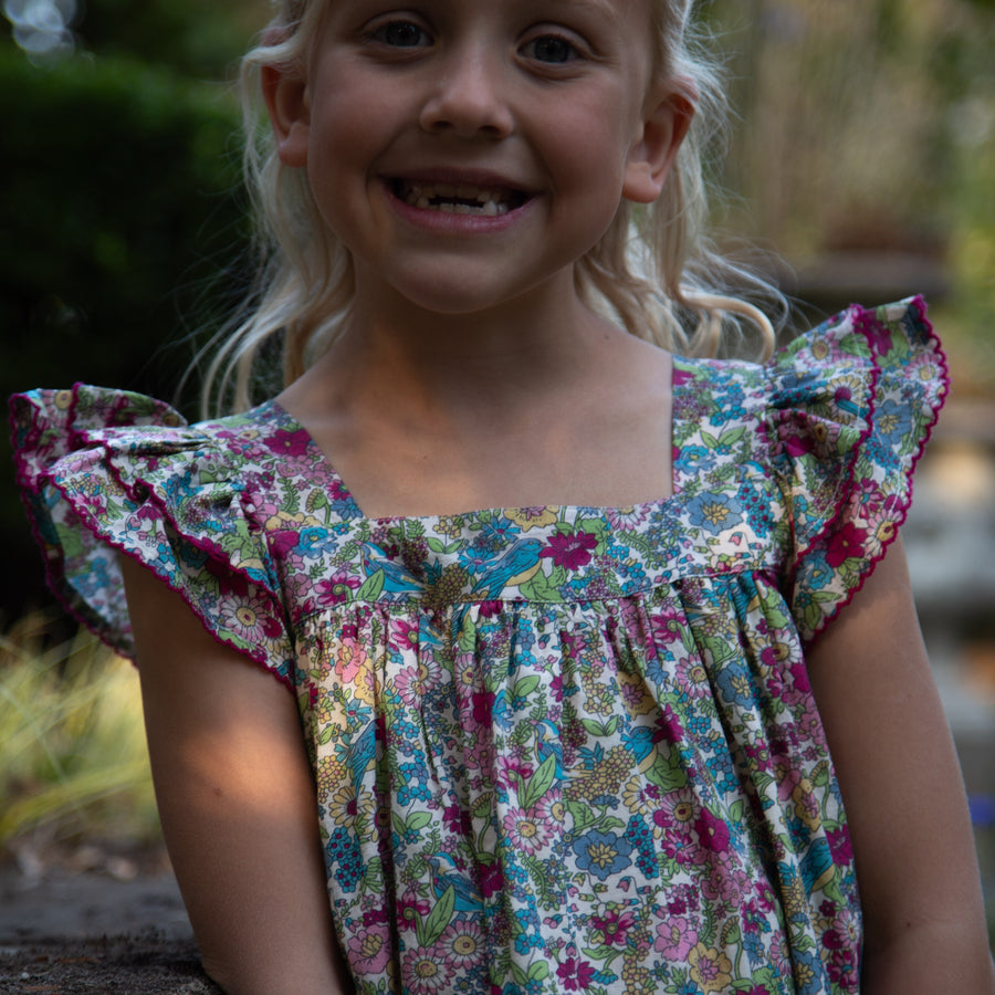 Girls Everly Square Neck Dress | Berry Grove