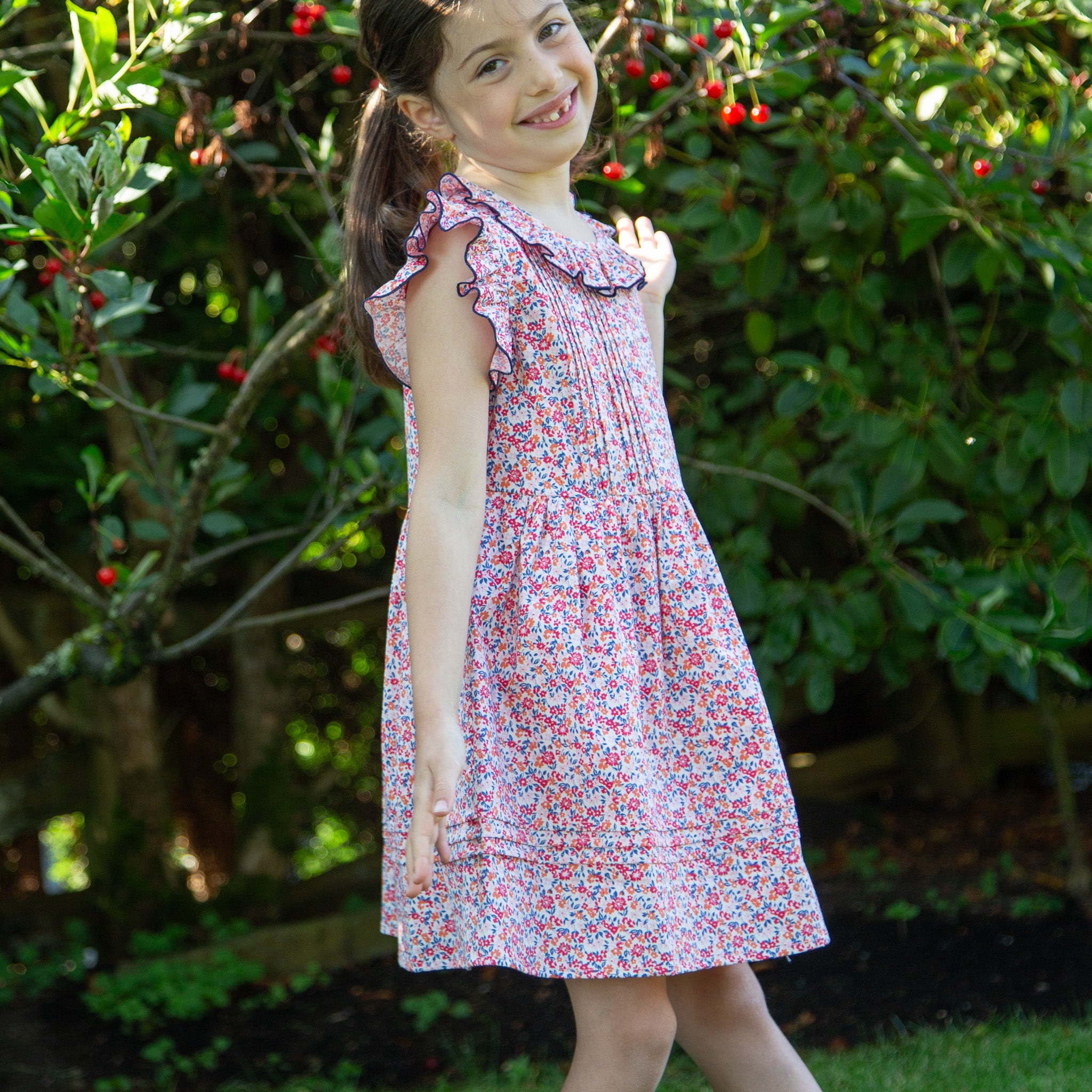 Girls Ana Dress with Ruffles Girls Ana Dress with Ruffles