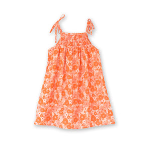 Girls' Shoulder-Tie Smocked Dress | Orange Meadow