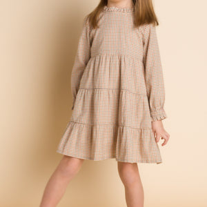 Lily Dress | Beige Country Check