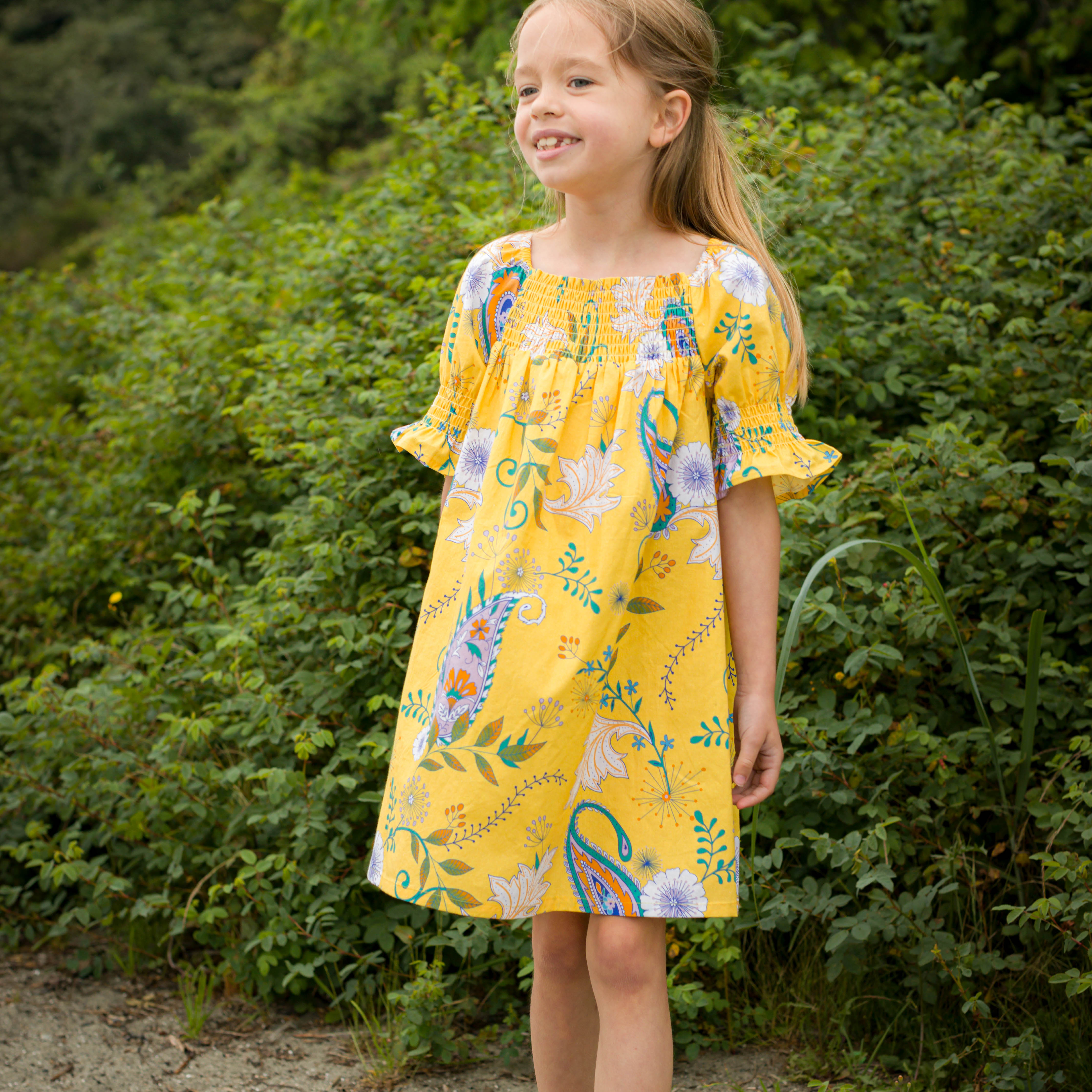 Olivia Dress - Sunshine Paisley - Beet World
