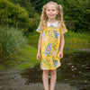 Girls Broderie Collar Fae Dress - Sunshine Paisley