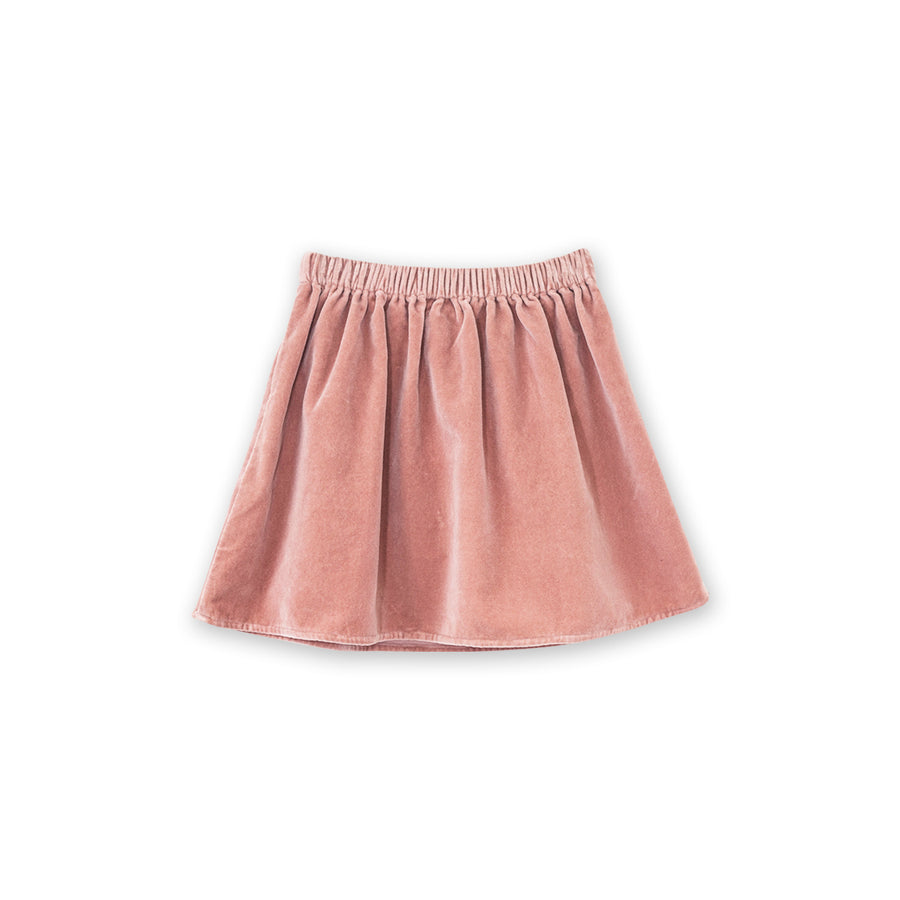 Girls Coral Skirt | Blush Velvet