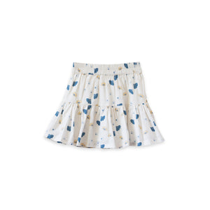 Tiered Skirt | Blue Floral