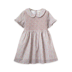 Briar Girls Dress with Smocking- Meadow Floral