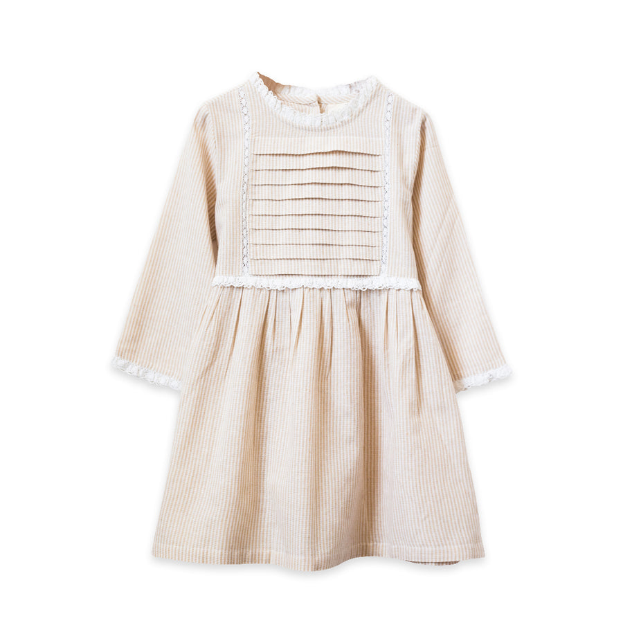 Lulu Dress - Oatmeal Stripe